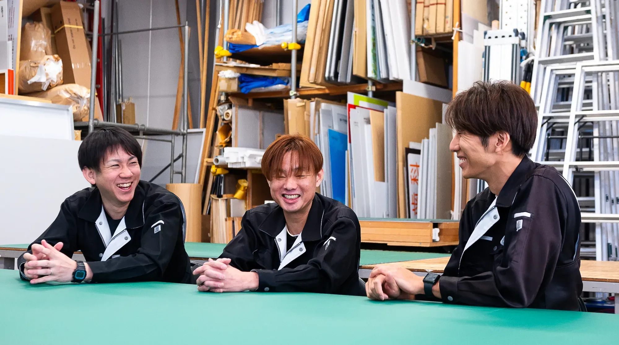 工場長とK.IとF.Tの会話風景