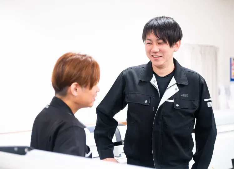 工場長とF.Tの会話風景